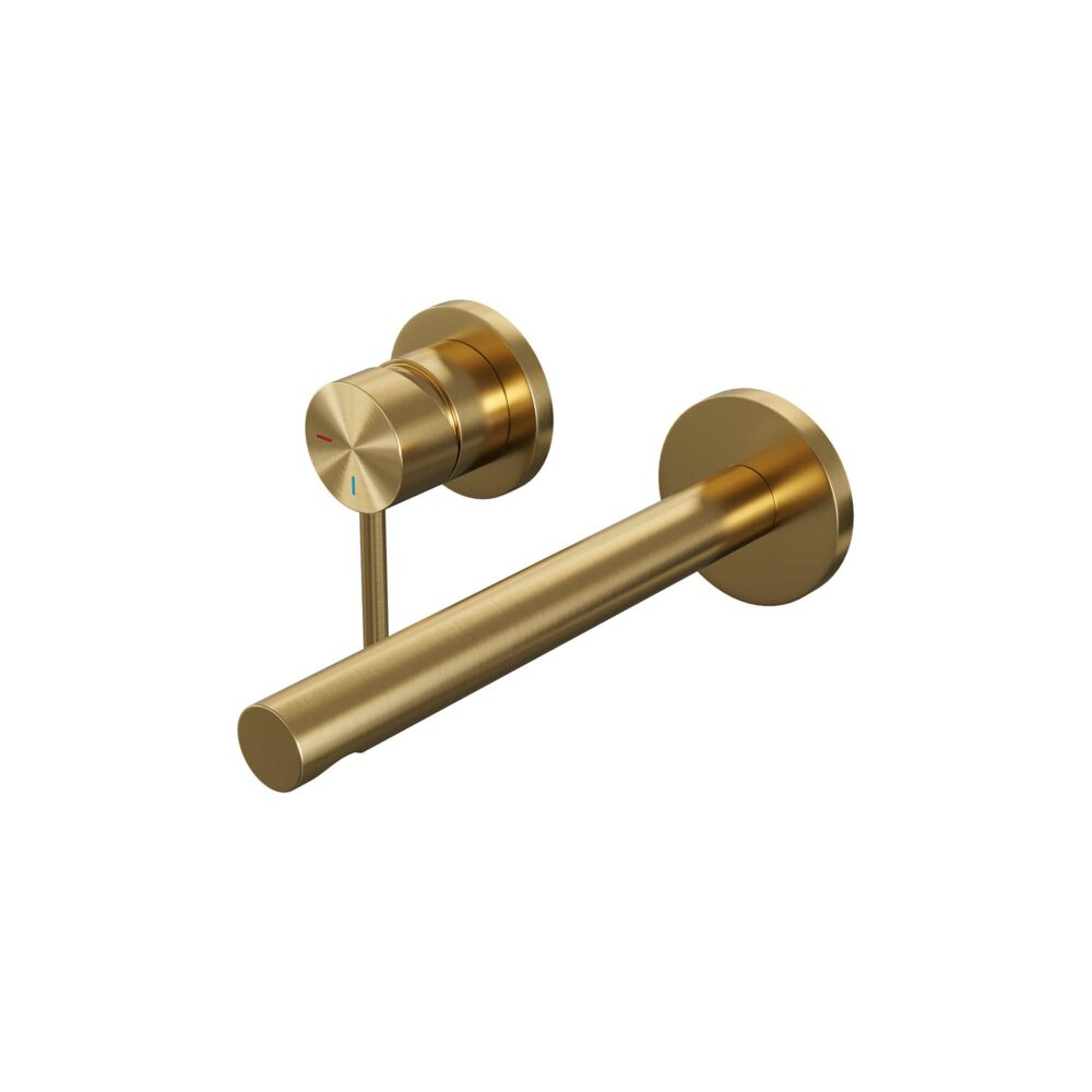 Brauer Gold Edition inbouw wastafelkraan met rechte uitloop en ronde staaf goud
