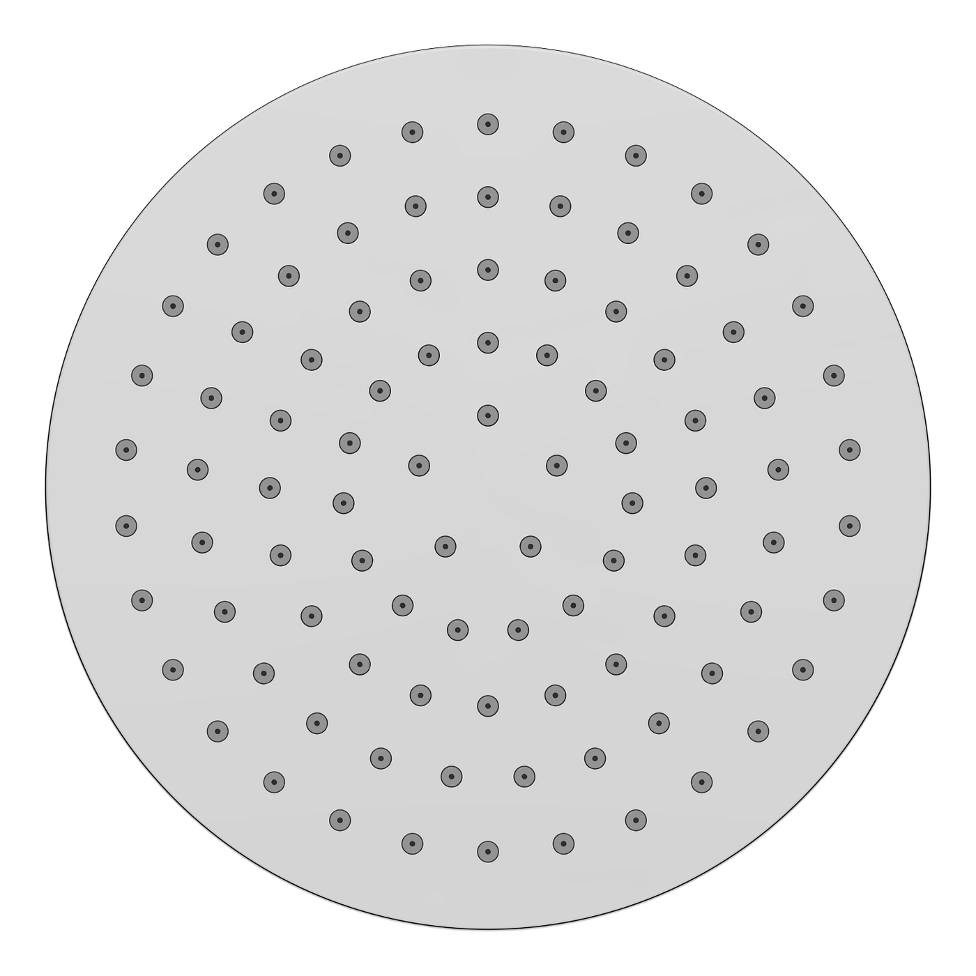 Wiesbaden Caral hoofddouche rond 20 x 1,2 cm chroom