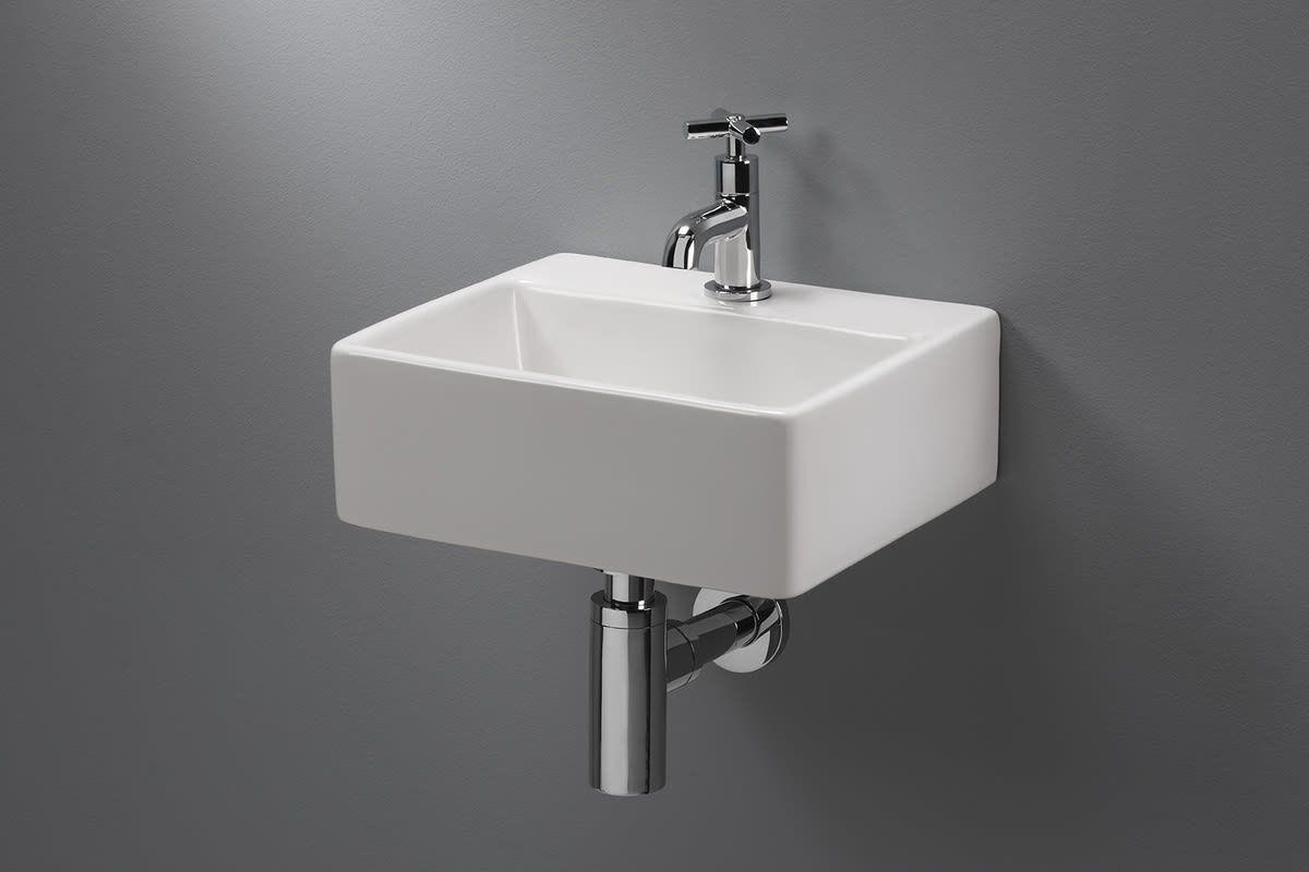 Novara Fontana keramische fontein 34,5x30x12 cm wit zonder overloop