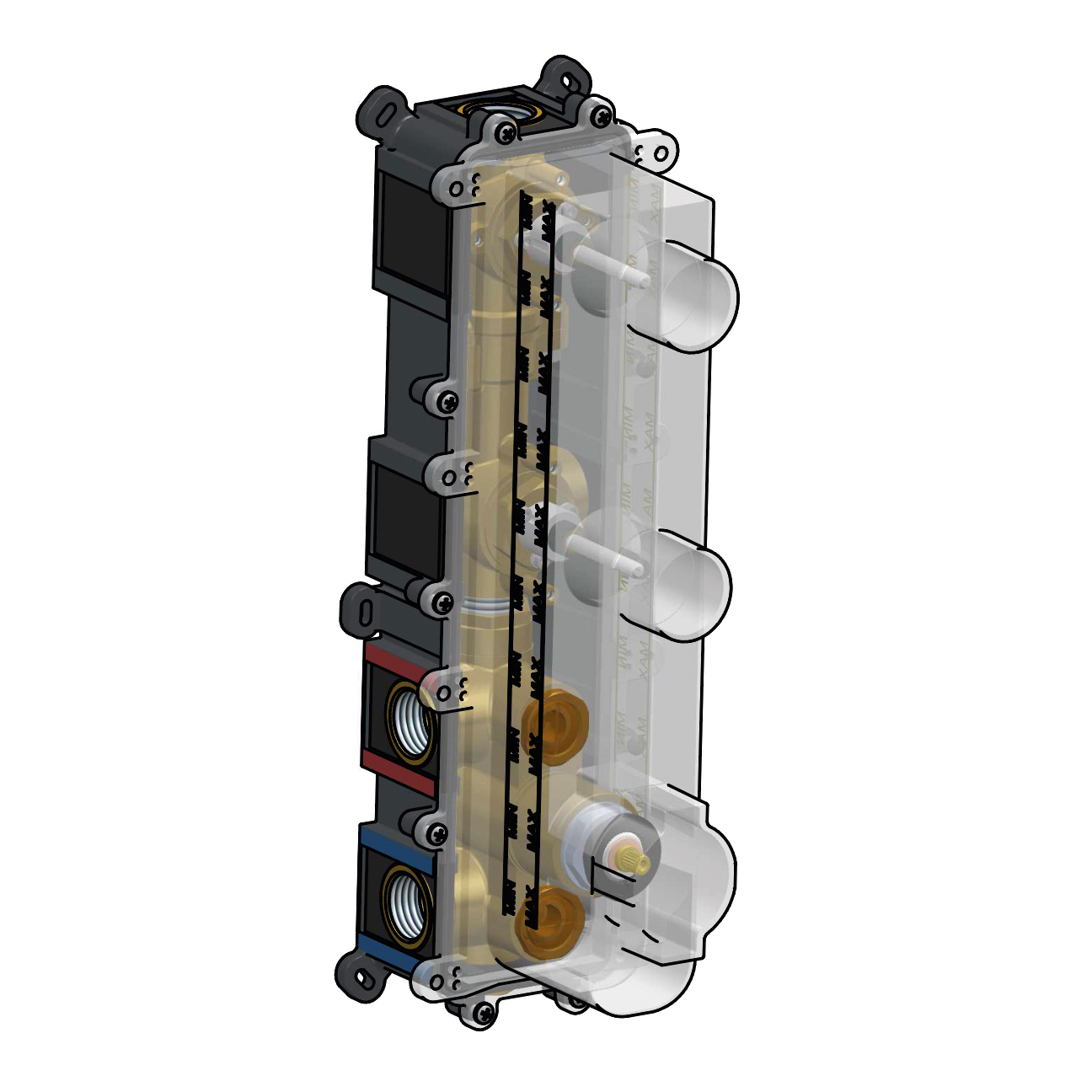 Hotbath Cobber HBPB066 inbouwdeel thermostaat met 2 pushbuttons