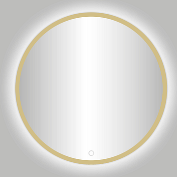Best Design Nancy Rivoli ronde LED spiegel Ø140cm mat goud