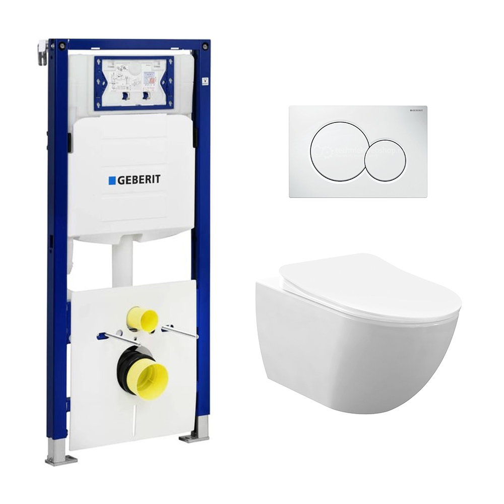 Complete Geberit UP320 set met Neuer Rimfree 1 met bidet/sproeier