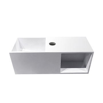 Wiesbaden Julia fontein met nis 54 x 20 x 20 cm solid surface mat wit