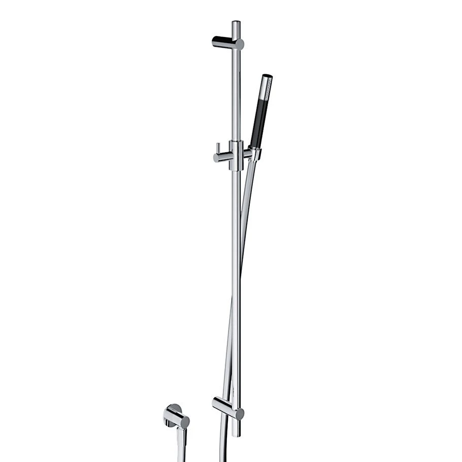 Hotbath Cobber M307 glijstang 90cm met handdouche en slang mat zwart