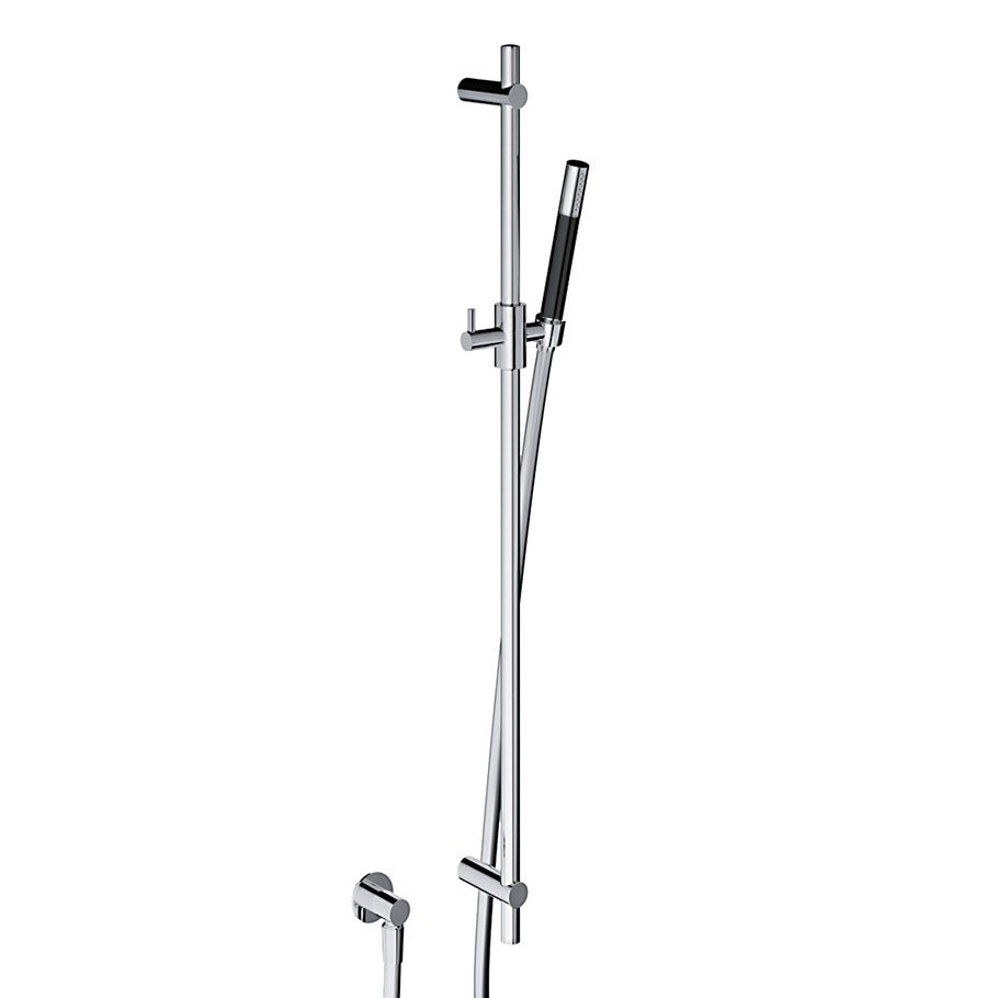 Hotbath Cobber M307 glijstang 90cm met handdouche en slang geborsteld koper PVD