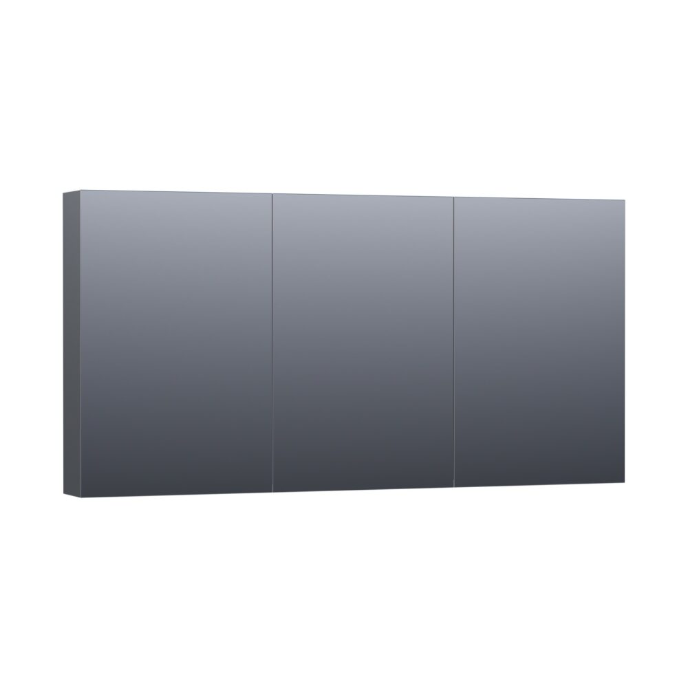 Topa Dual spiegelkast 140 hoogglans grijs