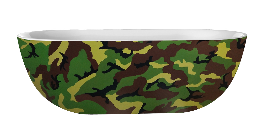 Best Design Camouflage vrijstaand bad 86x180 camouflage groen