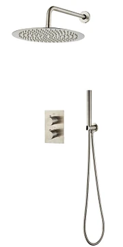 Saniclear Exclusive inbouw regendouche met staafhanddouche wandmontage 30cm volledig 304 RVS