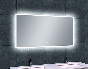 Wiesbaden Quatro spiegel rechthoek met LED, dimbaar en spiegelverwarming 120 x 60 cm