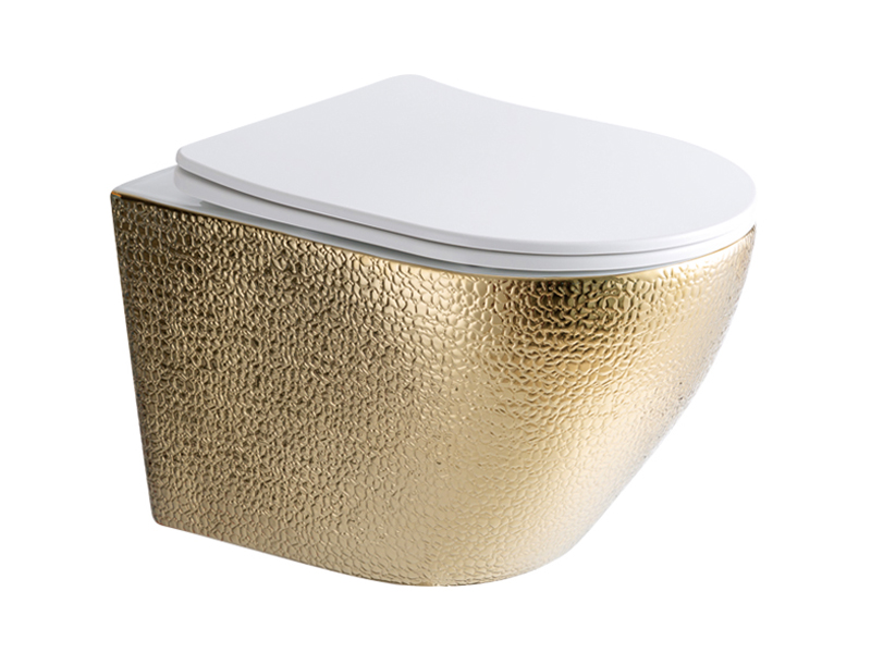 Dateg Star & Art rimfree Hangend Toilet 49x37 crocostructuur goud wit