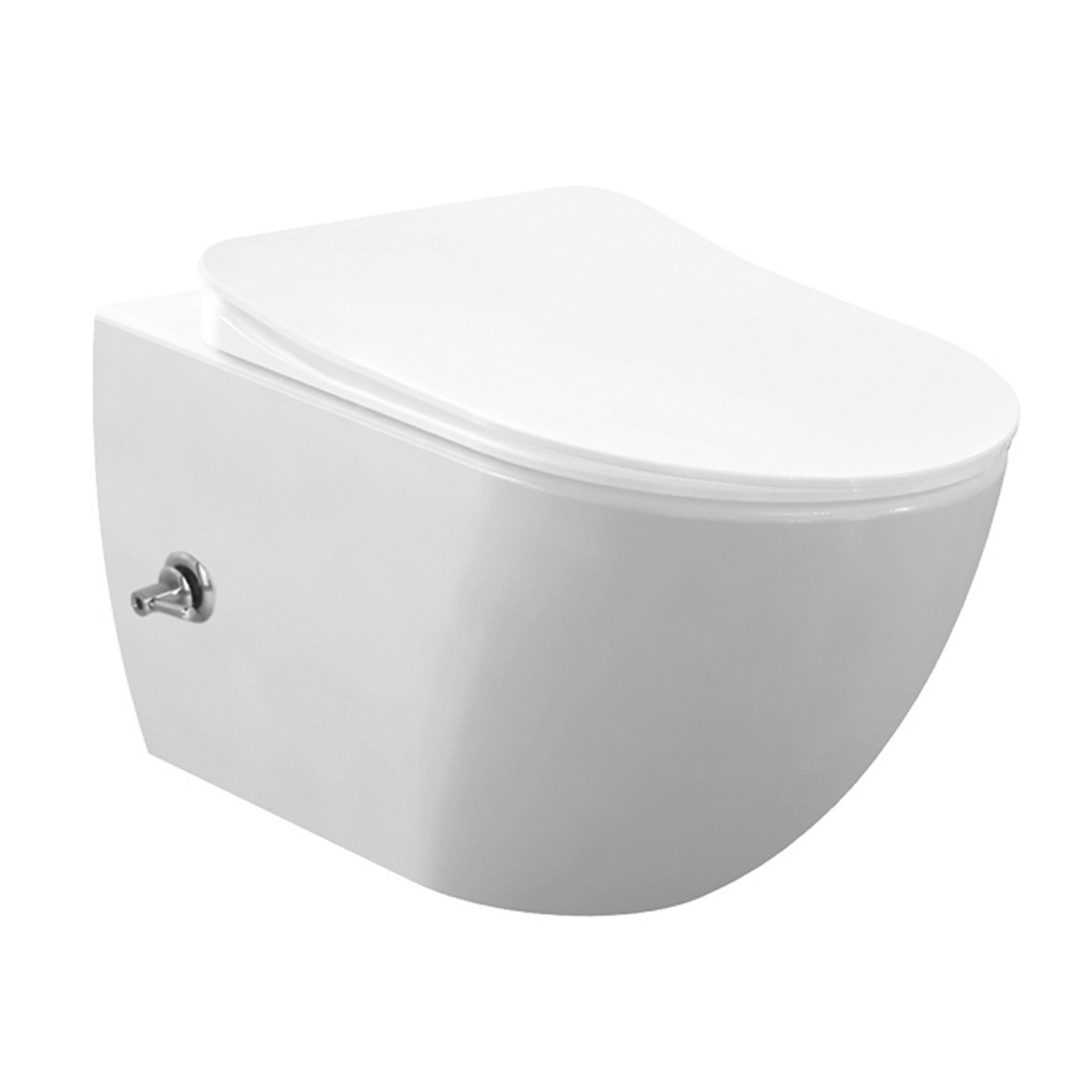 Creavit Freedom hangtoilet met koud water bidet en geïntegreerde kraan glanzend wit