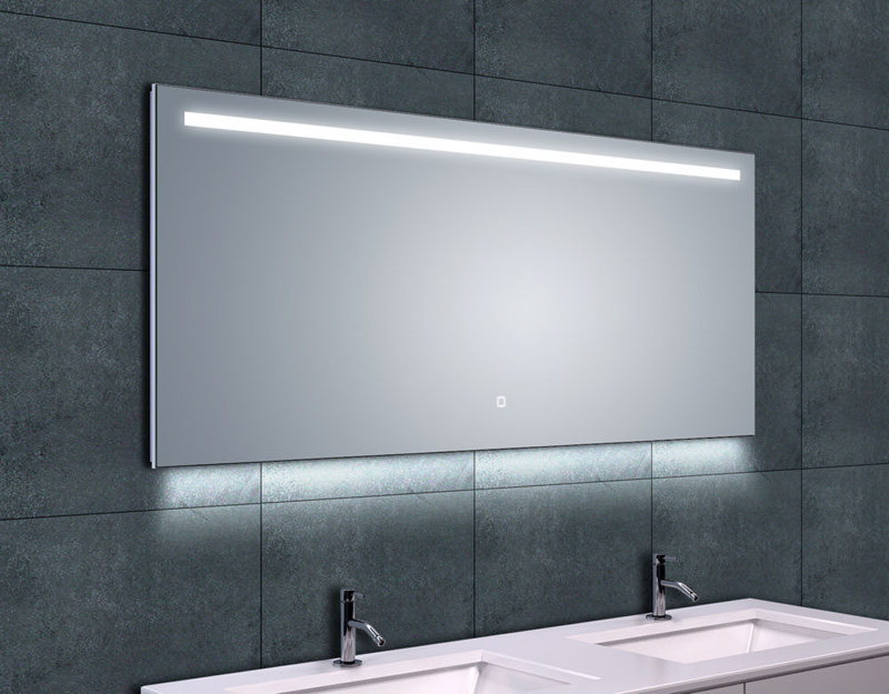 Wiesbaden Ambi one spiegel rechthoek met LED, dimbaar en spiegelverwarming 140 x 60 cm