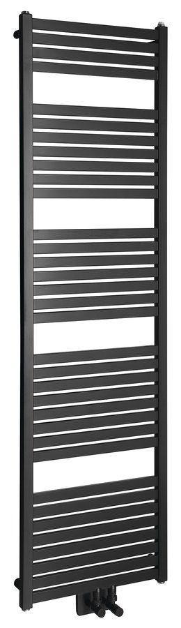 Aqualine Tondi handdoek radiator 45x169 mat zwart