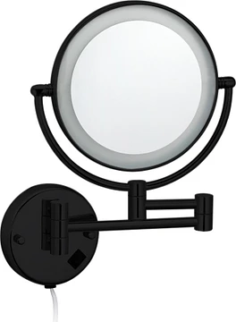 Best Design Nero ronde cosmeticaspiegel met LED mat zwart