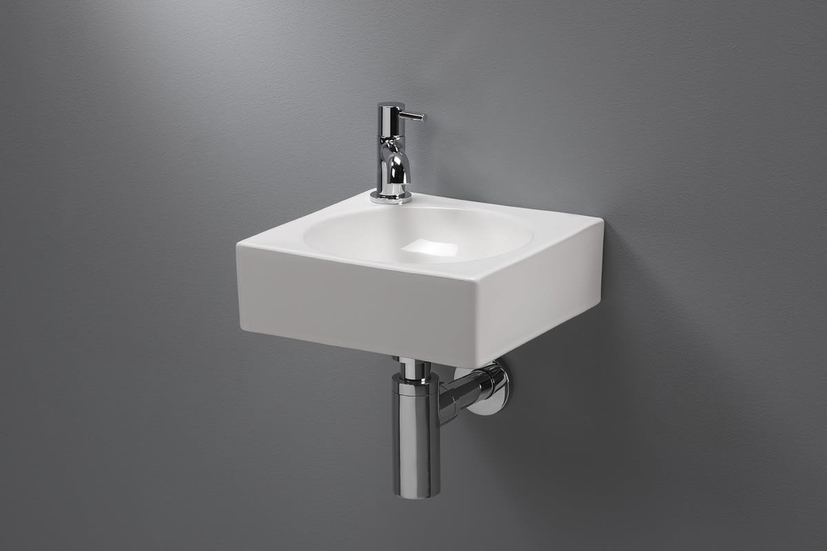 Novara Fontana keramische fontein 28,5x28,5x9 cm wit