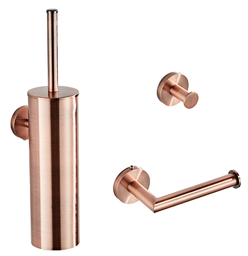 Saniclear Copper koperkleurig toilet accessoire set