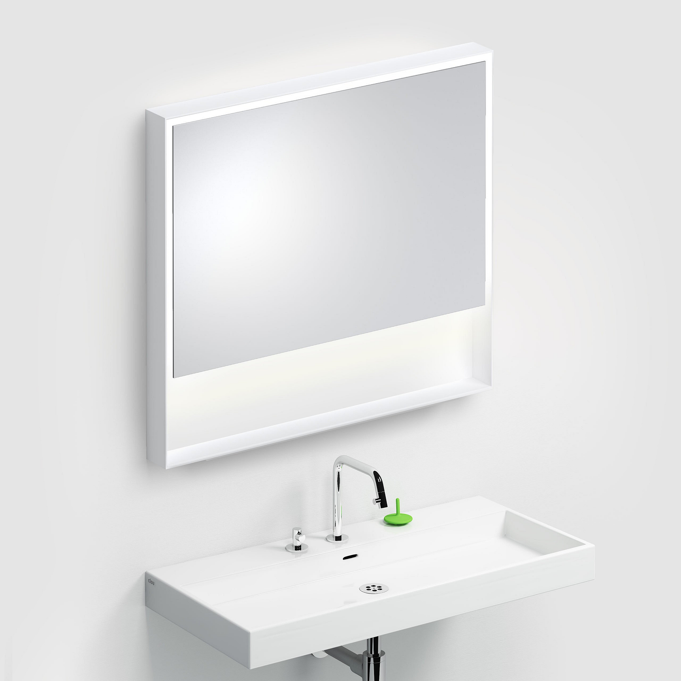 Clou Look at Me spiegel, 90cm, LED-verlichting, IP44, mat wit