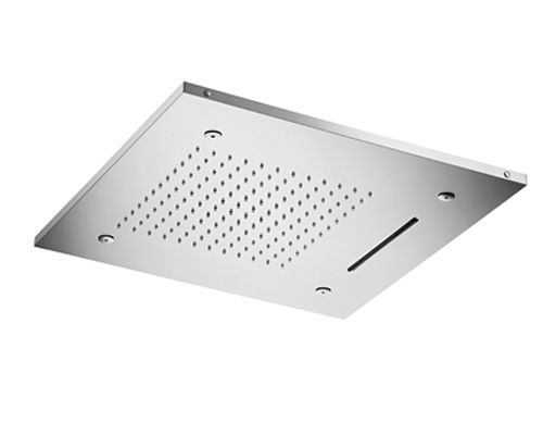 Hotbath Mate M146 regendouche met LED en cascade vierkant 50 cm geborsteld nikkel