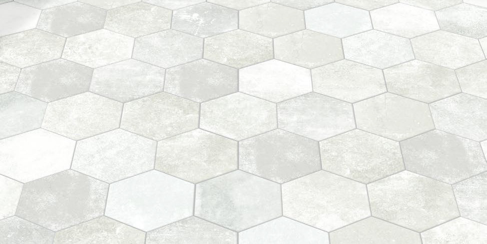 Dateg Pompeia hexagon tegel 20x24 blanco