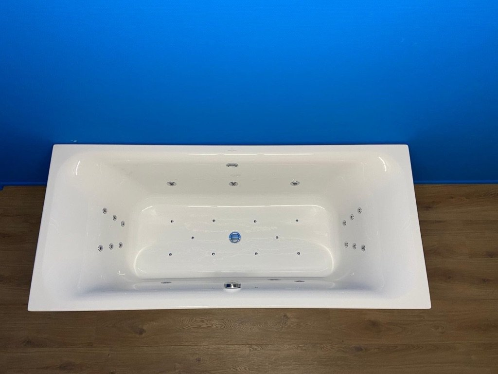 Villeroy & Boch O.Novo bubbelbad met Basic systeem 180x80 wit