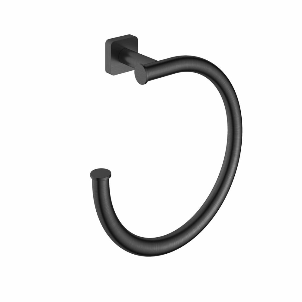 Hotbath Gal GLA08 handdoekring geborsteld gunmetal PVD