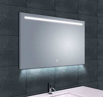 Wiesbaden Ambi one spiegel rechthoek met LED, dimbaar en spiegelverwarming 100 x 60 cm