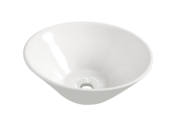 Wiesbaden Circle waskom rond 42 x 15 cm keramiek glans wit