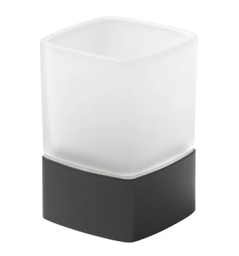 Gedy Lounge vrijstaande tandenborstelhouder 7x7cm zwart