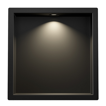 Wiesbaden Demis inbouwnis met LED 30 x 30 x 7 cm mat zwart