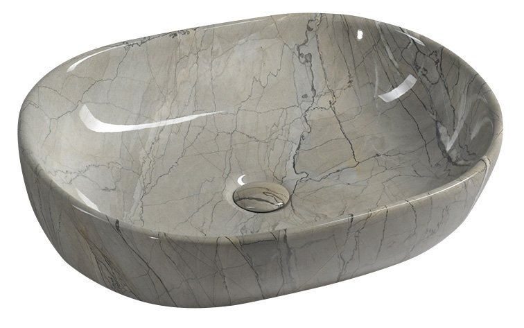 Sapho Dalma keramische waskom 59x42 grigio