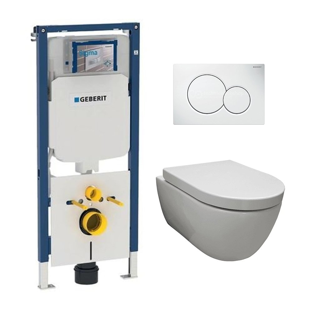 Neuer Leeds UP720 toiletset rimfree met softclose zitting 48 cm wit