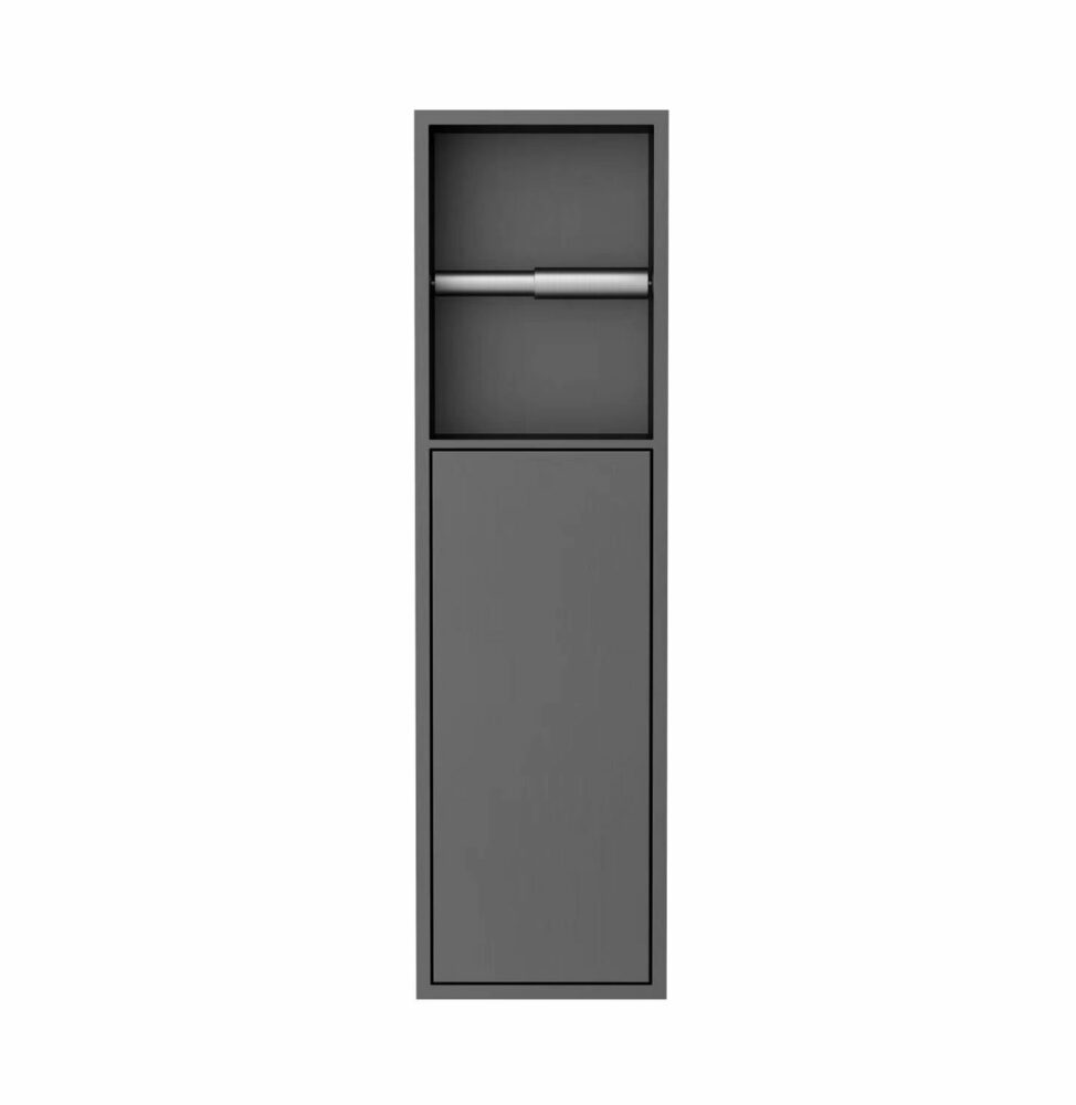 Best Design Moya Zione inbouw toiletrolhouder 60x17 gunmetal