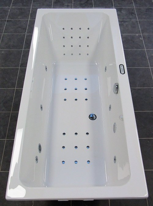 Xenz Kristal bubbelbad met Koller Advance systeem 180x80 wit