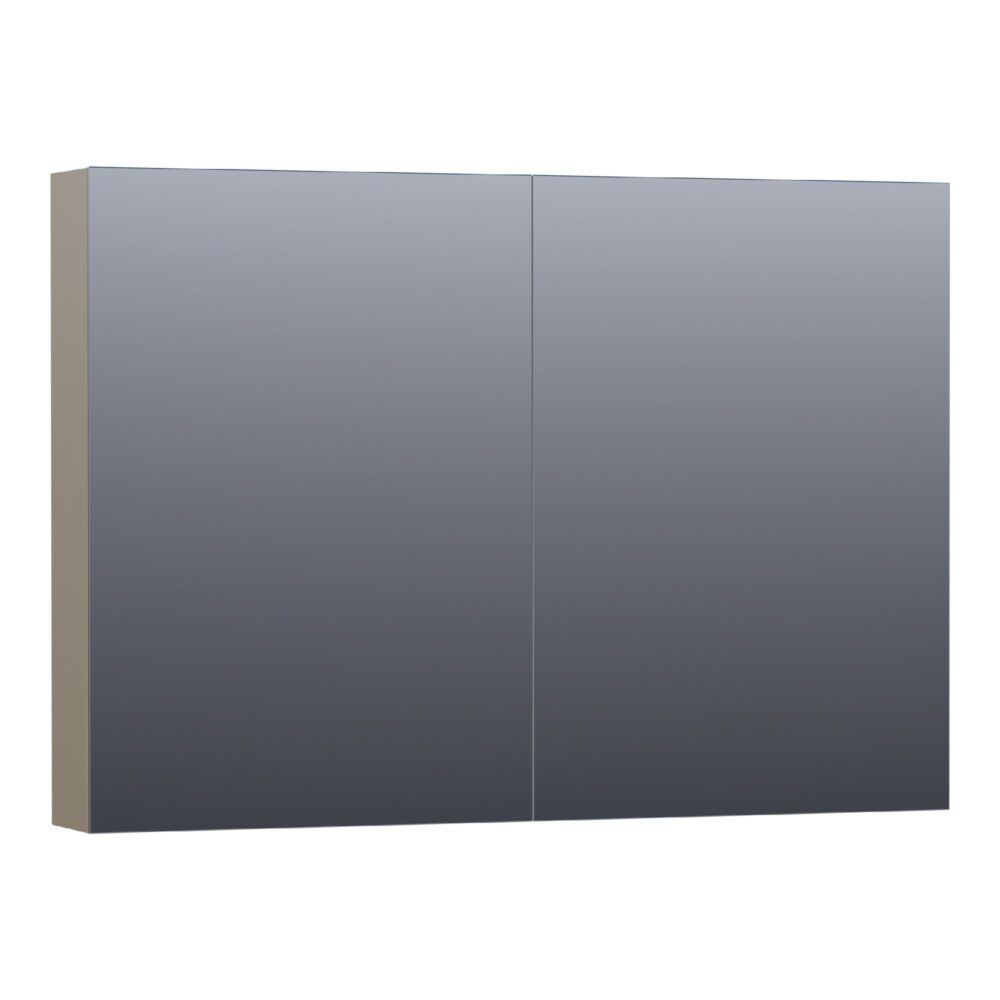 Topa Plain spiegelkast 100 hoogglans taupe