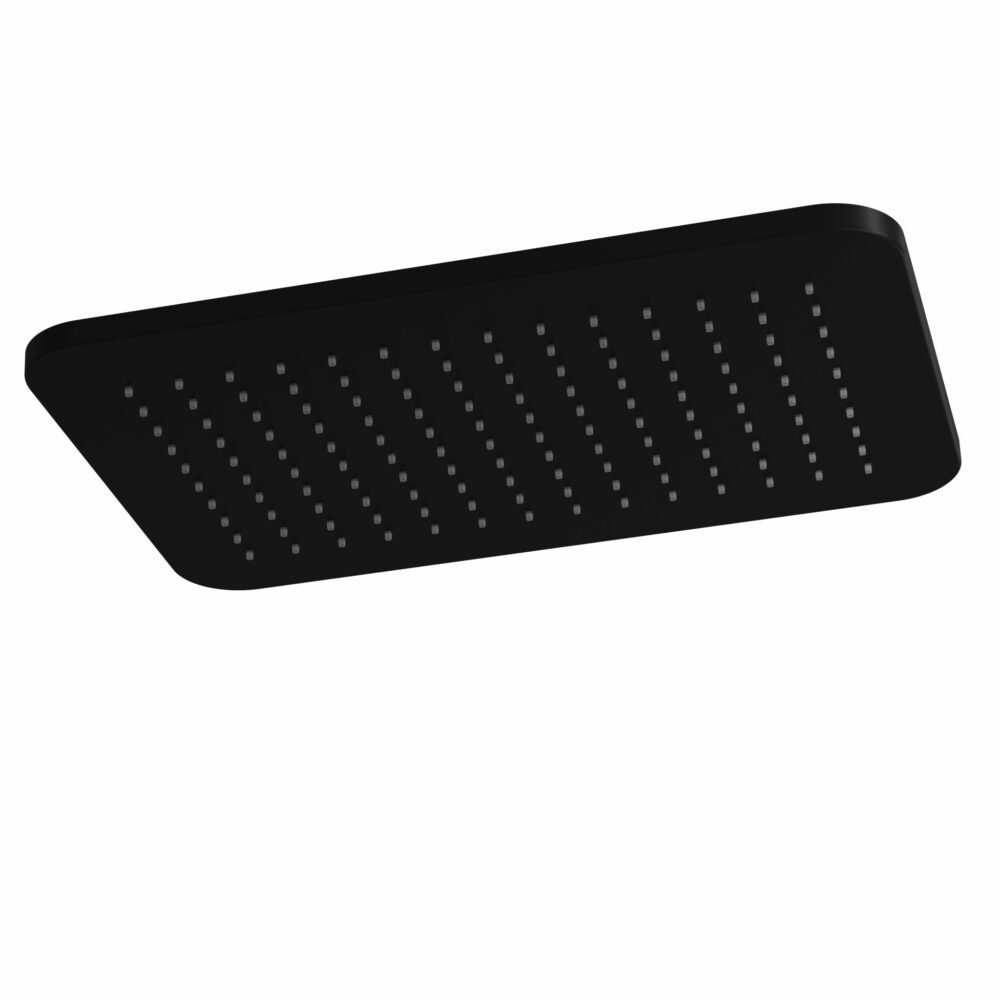 Hotbath Gal GL106 hoofddouche rechthoek 27x40 mat zwart