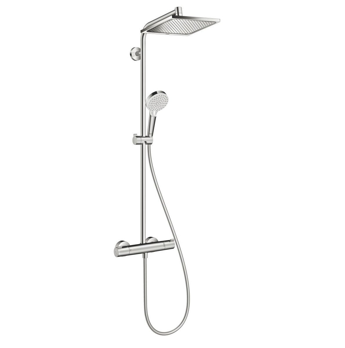 Hansgrohe Crometta e 240 1jet showerpite met thermostaat ecosmart chroom