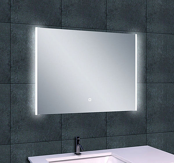 Wiesbaden Duo spiegel rechthoek met LED, dimbaar en spiegelverwarming 82 x 60 cm