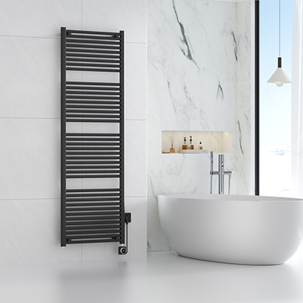 Wiesbaden Elara elektrische radiator Smart WiFi 181,7 x 60 cm mat zwart