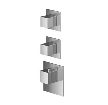 Hotbath Mate MHQ2 High Flow inbouw thermostaat met 2 stopkranen chroom