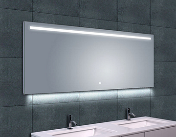 Wiesbaden Ambi one spiegel rechthoek met LED, dimbaar en spiegelverwarming 160 x 60 cm