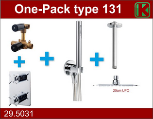 Wiesbaden one-pack inbouwthermost.set type 131 CHR (20cm ufo)