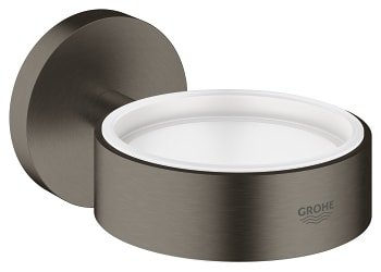 Grohe Essentials Hard Graphite Houder voor glas/zeepschaal geborsteld