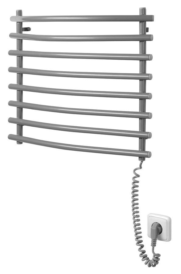 Aqualine Elektrische Handdoekradiator 57x46.5 cm, 72 W, zilver