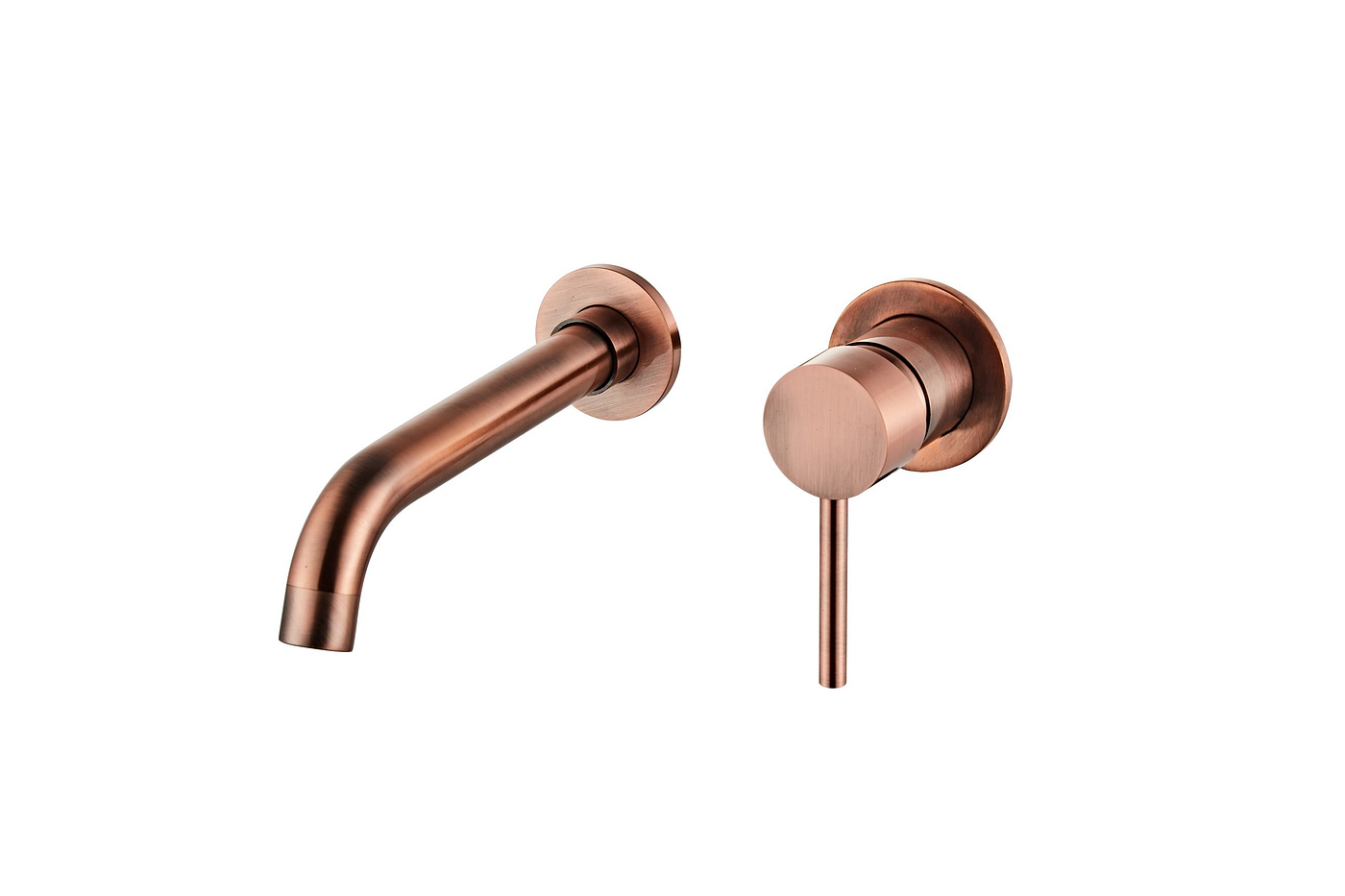 Saniclear Copper inbouw wastafelkraan compleet geborsteld koper