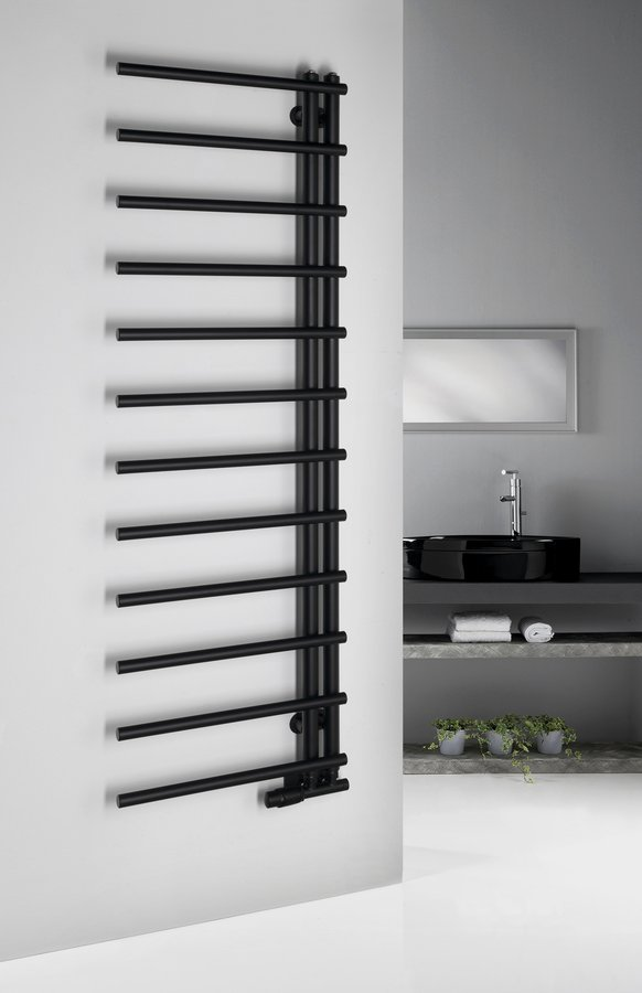 Sapho Justina radiator zijaansluiting 50x150 mat zwart