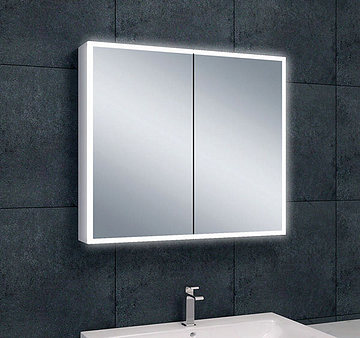 Wiesbaden Quatro spiegelkast met LED, dimbaar 80 x 70 x 13 cm