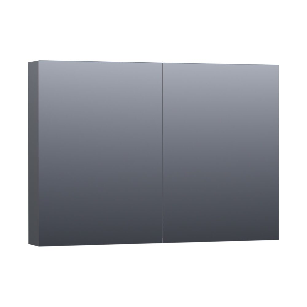 Topa Dual spiegelkast 100 hoogglans grijs