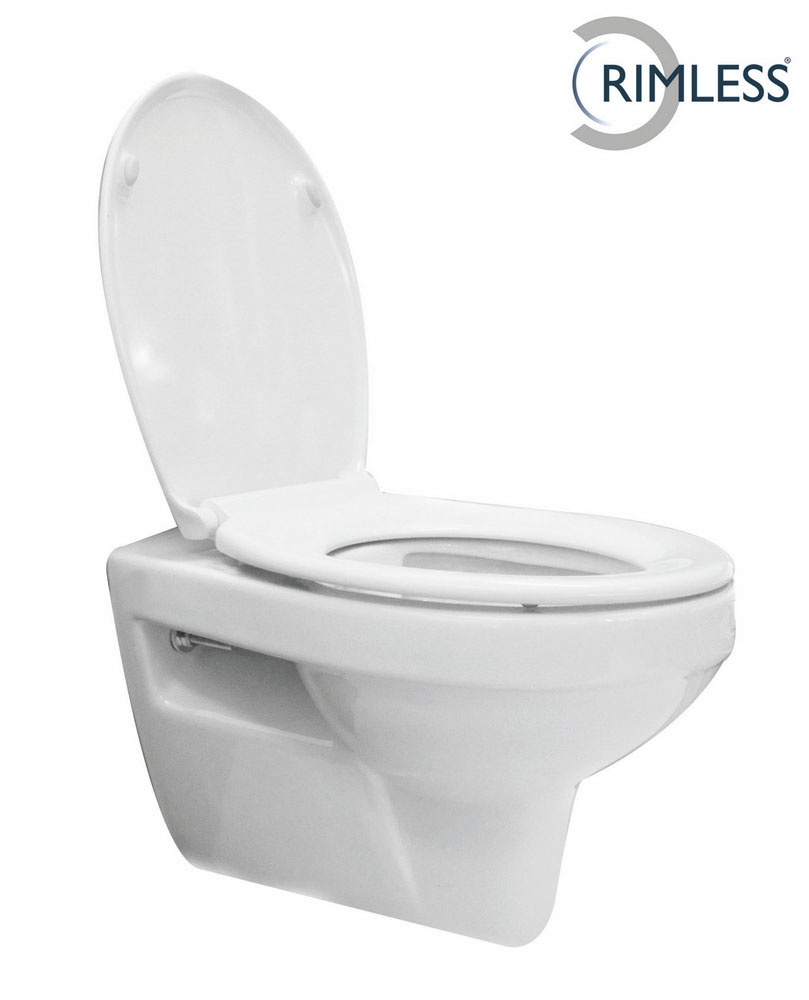 Xellanz Trevi wandcloset rimless met Ultimo 3.0 toiletzitting softclose en quick release glans wit