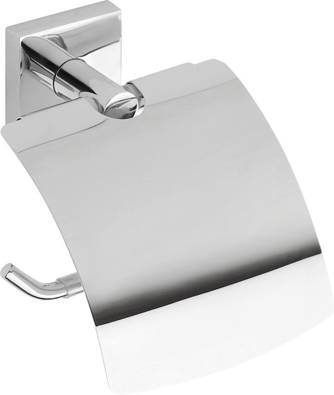 X-Square Toiletrolhouder met klep chroom