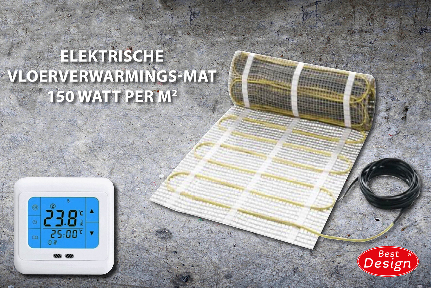 Best Design Comfort elektrische vloerverwarming mat 0.5m2